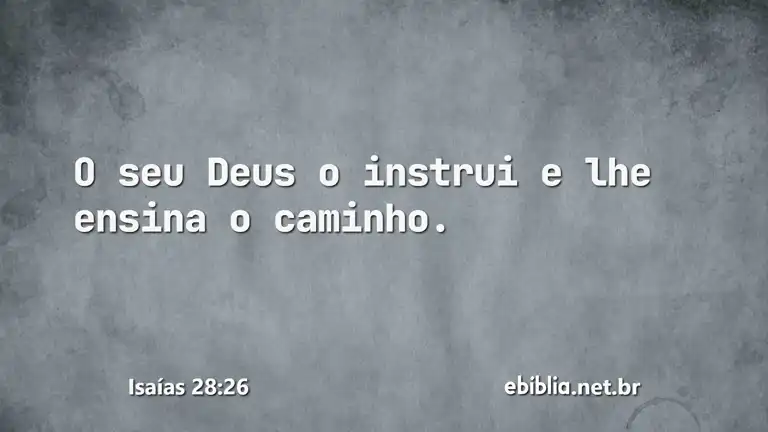 Isaías 28:26