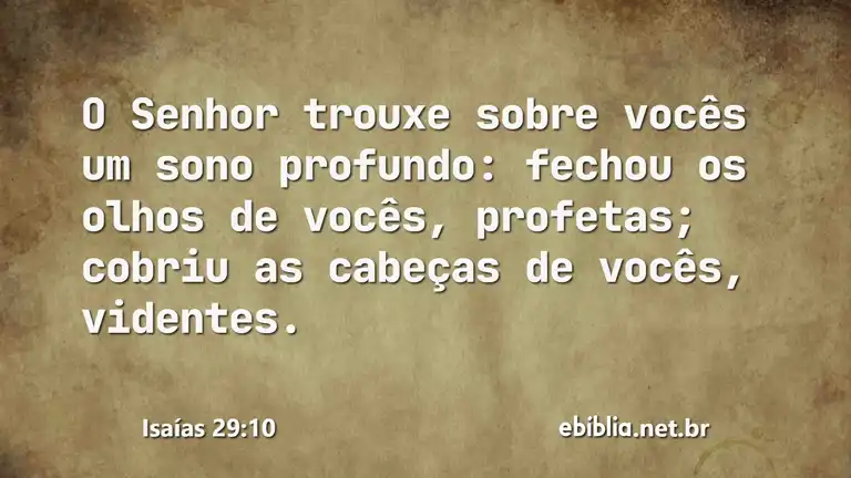 Isaías 29:10