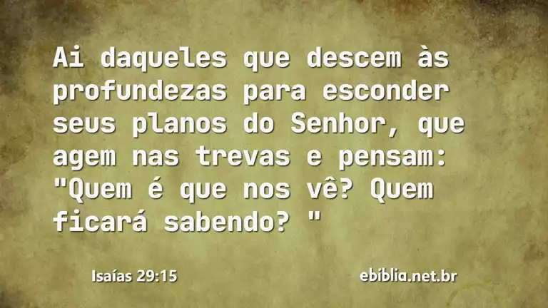 Isaías 29:15