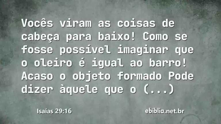 Isaías 29:16