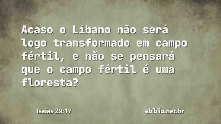 Isaías 29:17