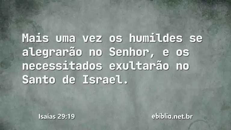 Isaías 29:19