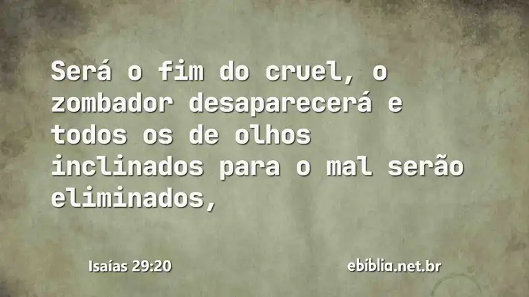 Isaías 29:20