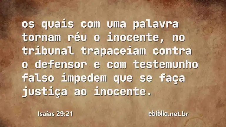 Isaías 29:21