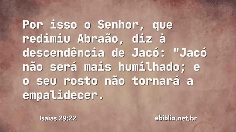 Isaías 29:22