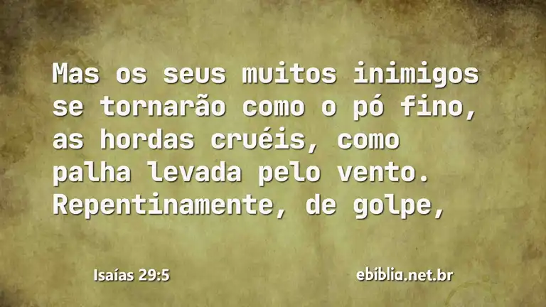 Isaías 29:5