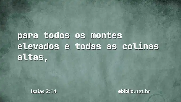 Isaías 2:14