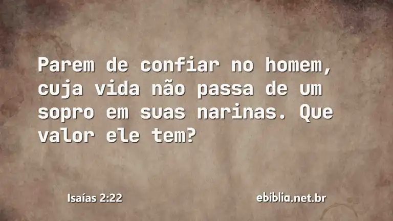 Isaías 2:22