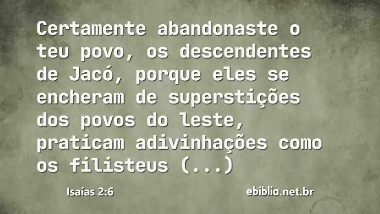 Isaías 2:6