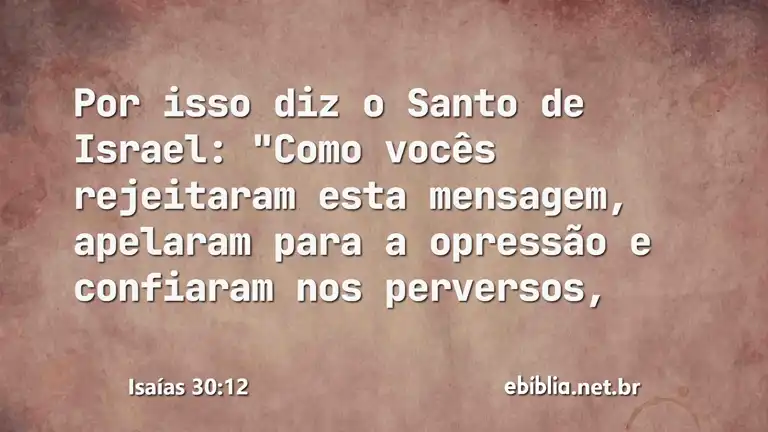 Isaías 30:12