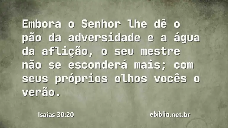 Isaías 30:20