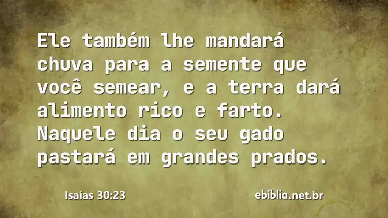 Isaías 30:23