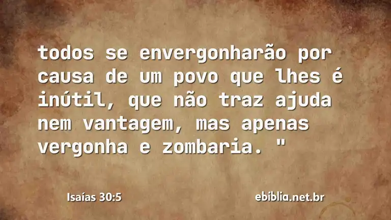 Isaías 30:5