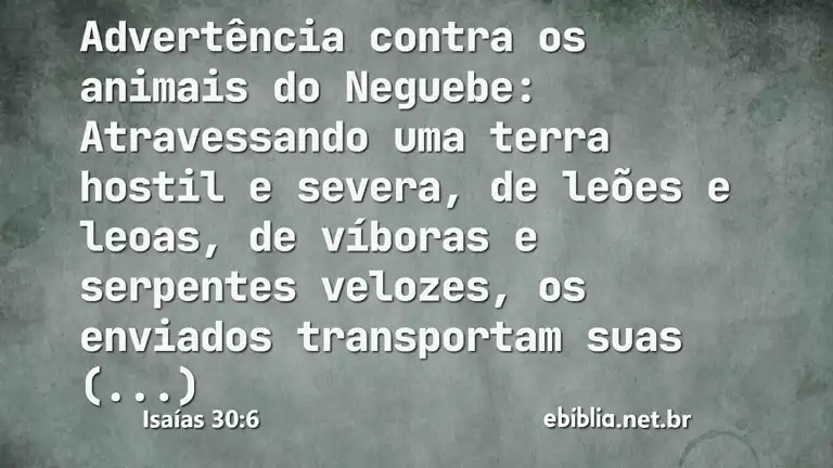 Isaías 30:6