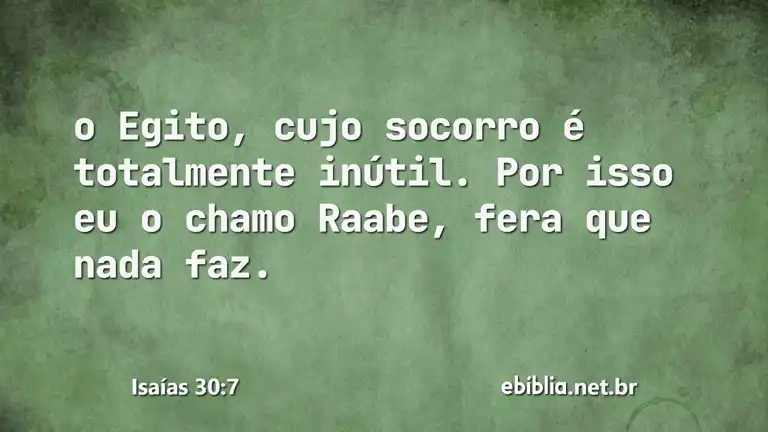 Isaías 30:7