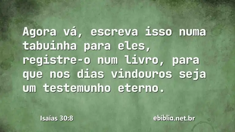 Isaías 30:8