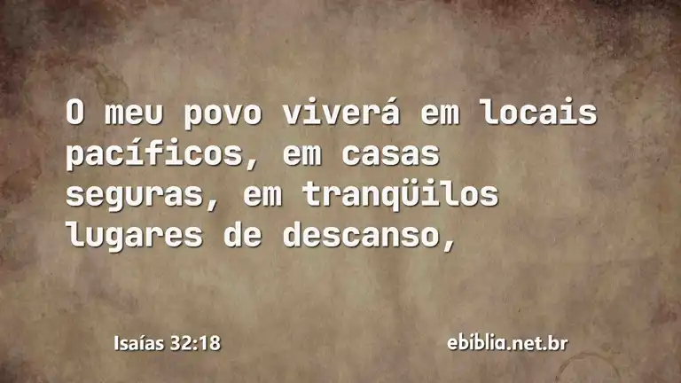 Isaías 32:18