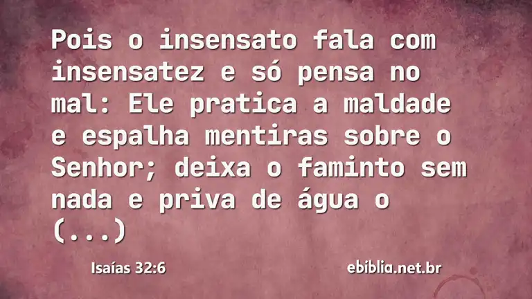 Isaías 32:6