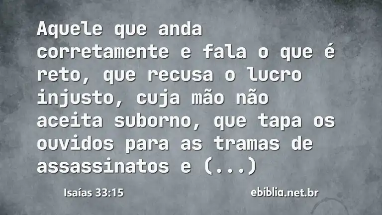 Isaías 33:15