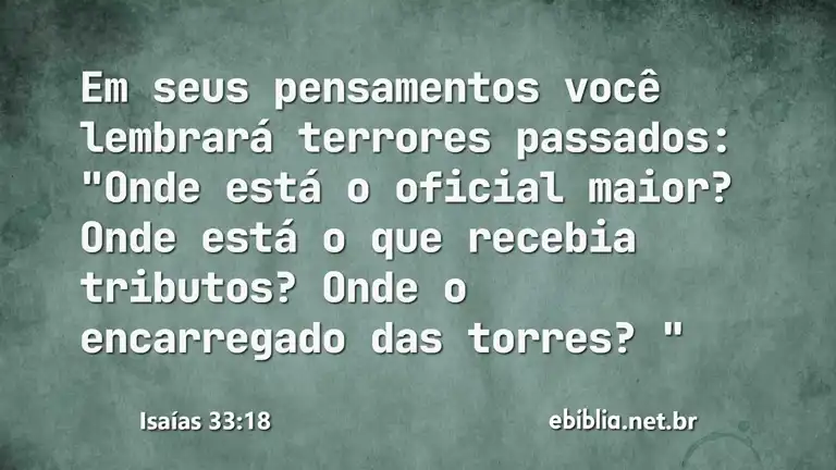 Isaías 33:18