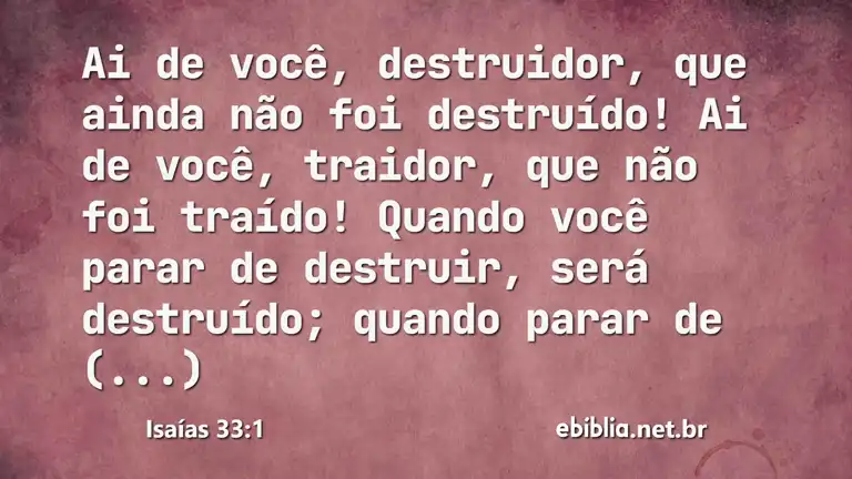 Isaías 33:1