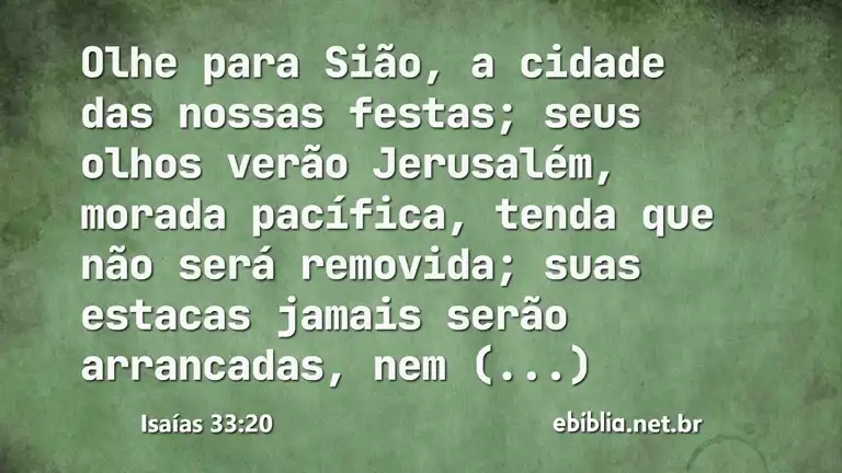 Isaías 33:20