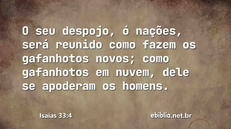 Isaías 33:4