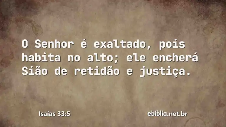 Isaías 33:5