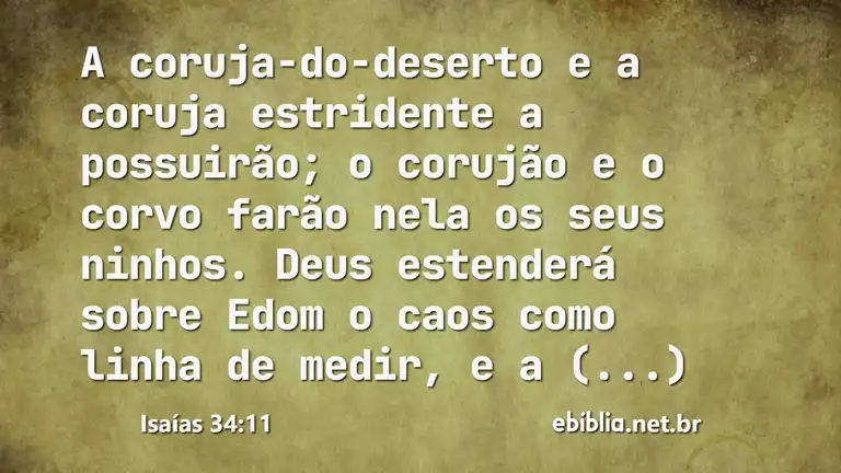 Isaías 34:11