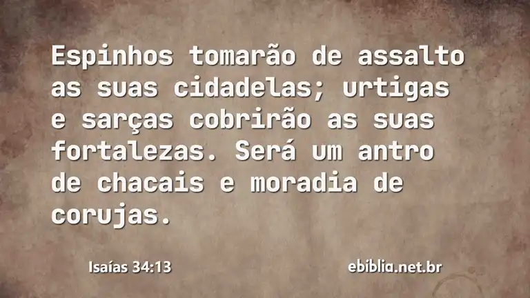 Isaías 34:13