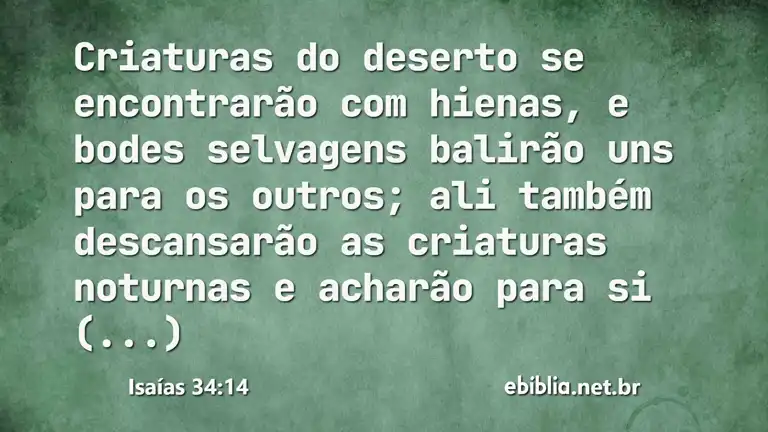 Isaías 34:14