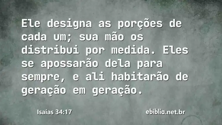 Isaías 34:17