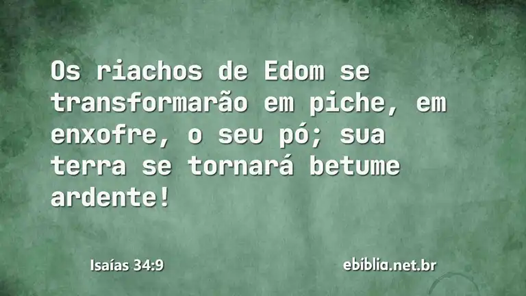 Isaías 34:9