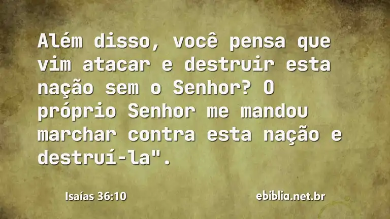 Isaías 36:10