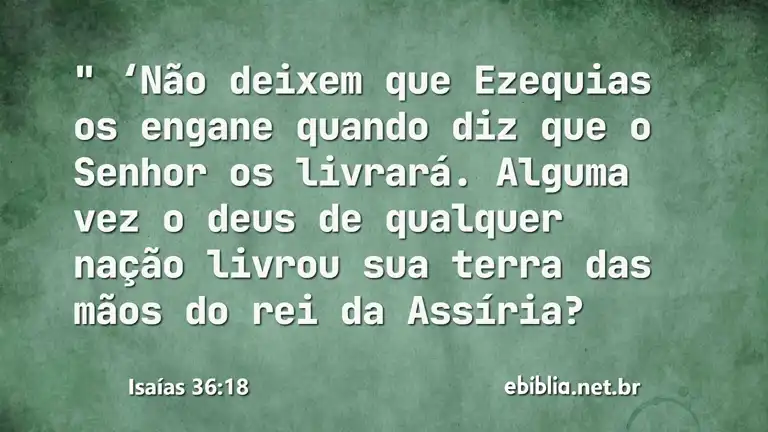 Isaías 36:18