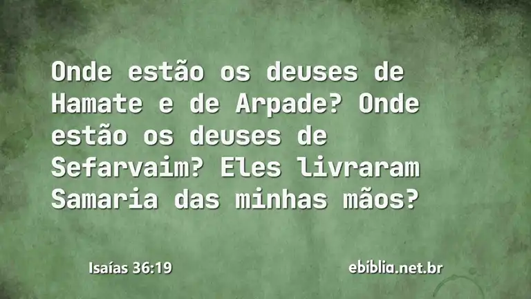 Isaías 36:19