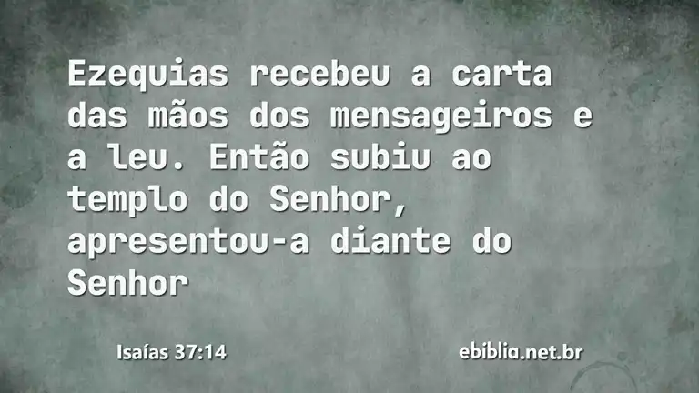 Isaías 37:14