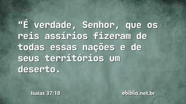 Isaías 37:18