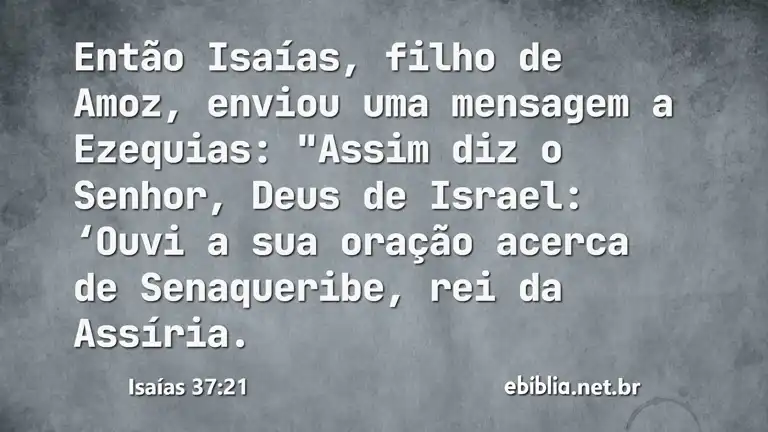 Isaías 37:21