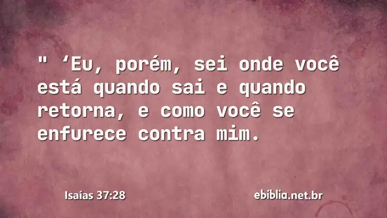 Isaías 37:28