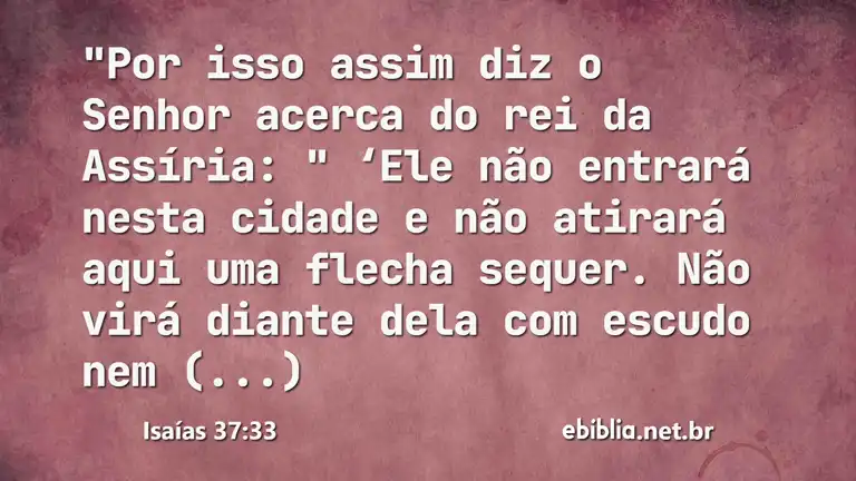 Isaías 37:33