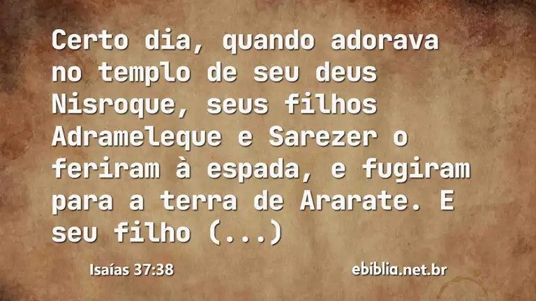 Isaías 37:38