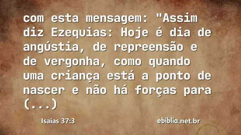 Isaías 37:3