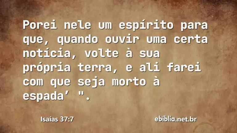 Isaías 37:7