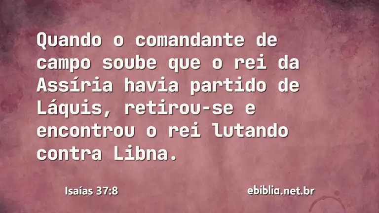 Isaías 37:8