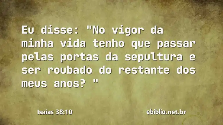 Isaías 38:10