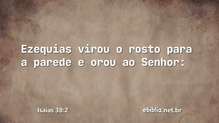 Isaías 38:2