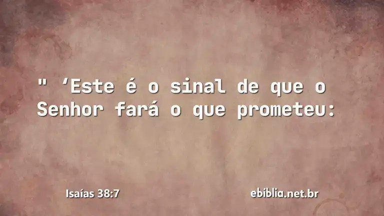 Isaías 38:7