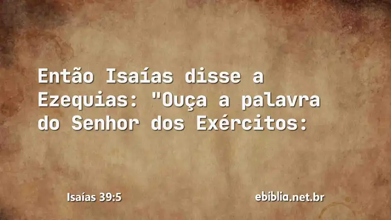 Isaías 39:5