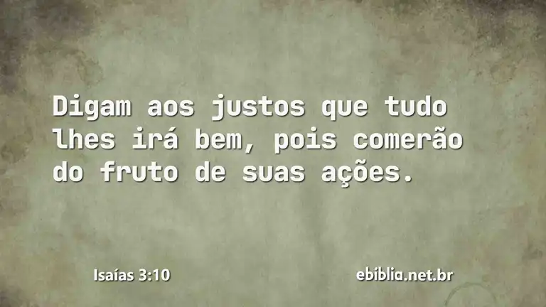 Isaías 3:10